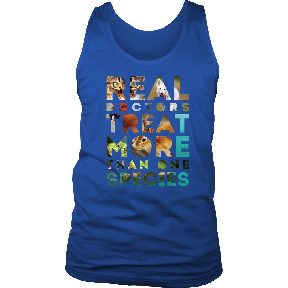Veterinary Tank Top - Real Doctors treat more than one species-T-shirt-Teelime | shirts-hoodies-mugs
