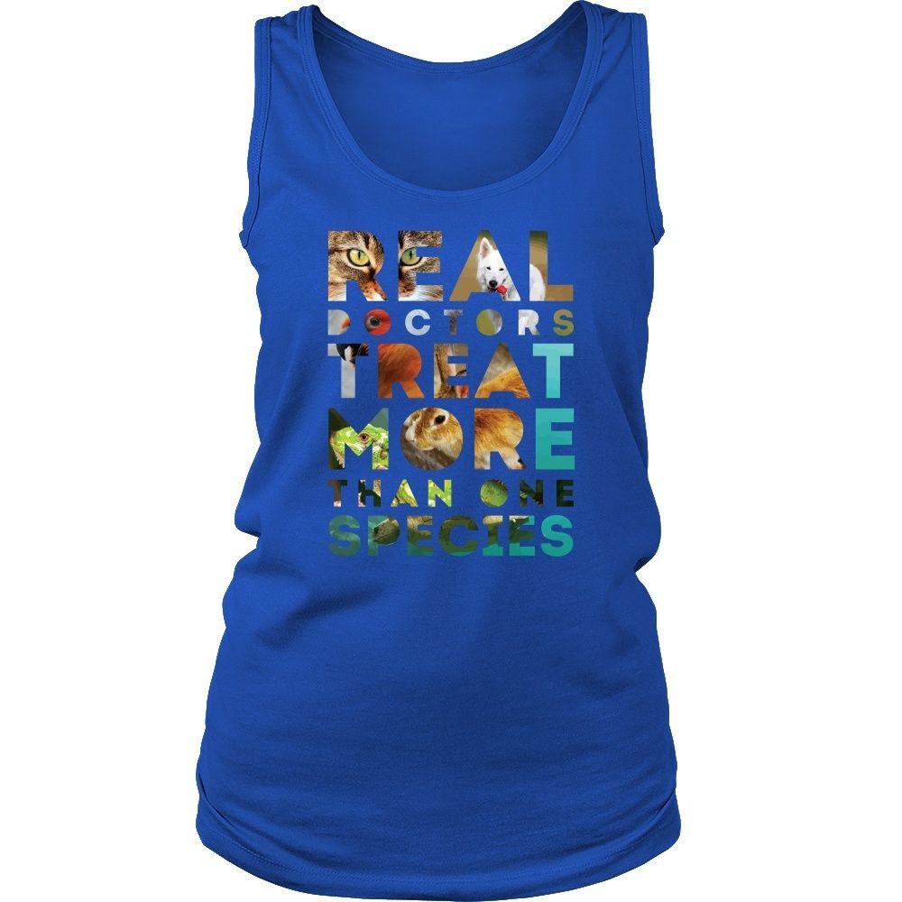Veterinary Tank Top - Real Doctors treat more than one species-T-shirt-Teelime | shirts-hoodies-mugs