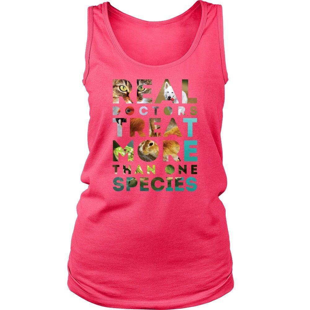 Veterinary Tank Top - Real Doctors treat more than one species-T-shirt-Teelime | shirts-hoodies-mugs