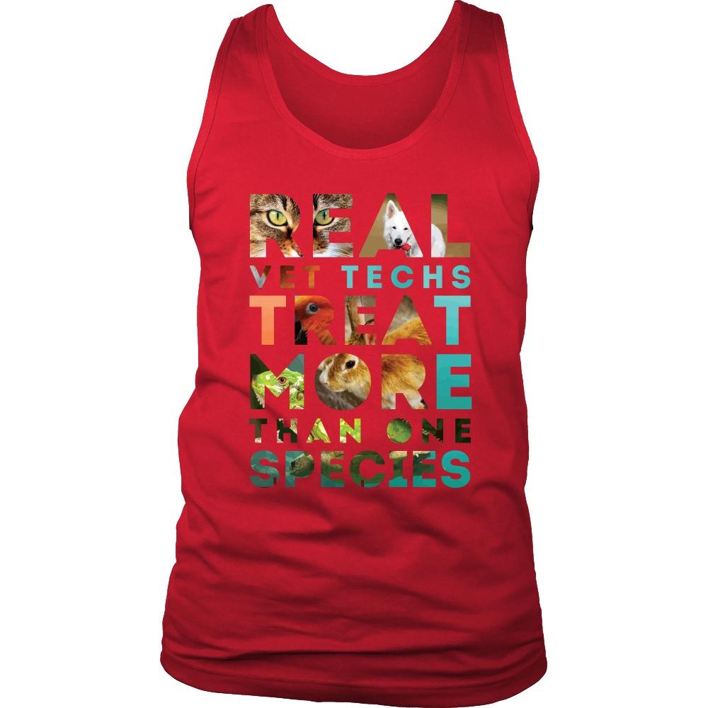 Veterinary Tank Top - Real Vet Techs treat more than one species-T-shirt-Teelime | shirts-hoodies-mugs