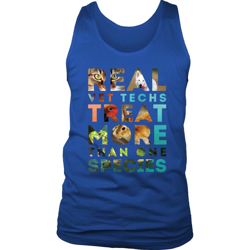 Veterinary Tank Top - Real Vet Techs treat more than one species-T-shirt-Teelime | shirts-hoodies-mugs