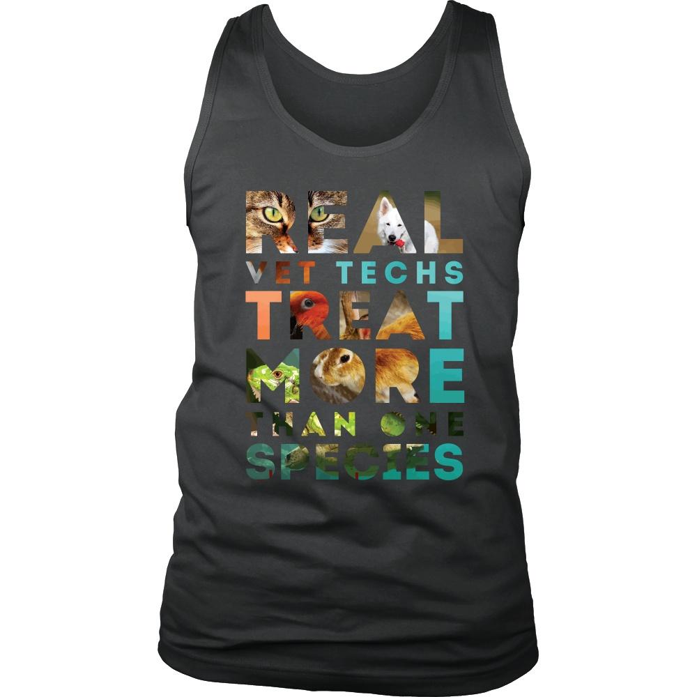 Veterinary Tank Top - Real Vet Techs treat more than one species-T-shirt-Teelime | shirts-hoodies-mugs