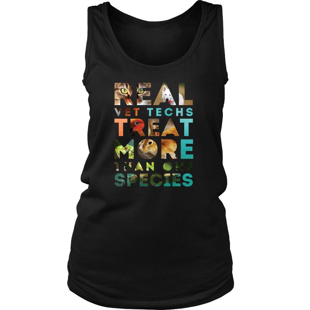 Veterinary Tank Top - Real Vet Techs treat more than one species-T-shirt-Teelime | shirts-hoodies-mugs