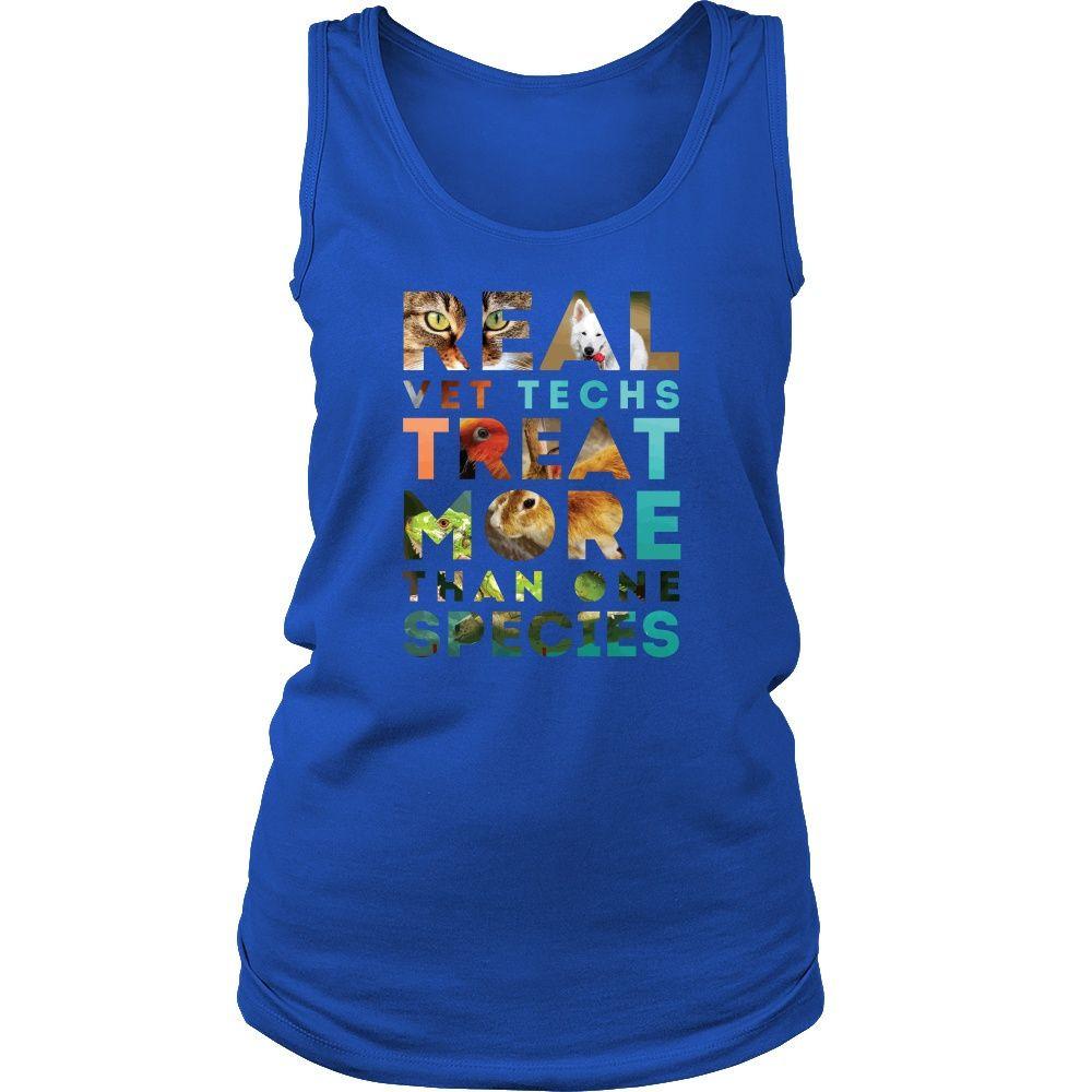Veterinary Tank Top - Real Vet Techs treat more than one species-T-shirt-Teelime | shirts-hoodies-mugs