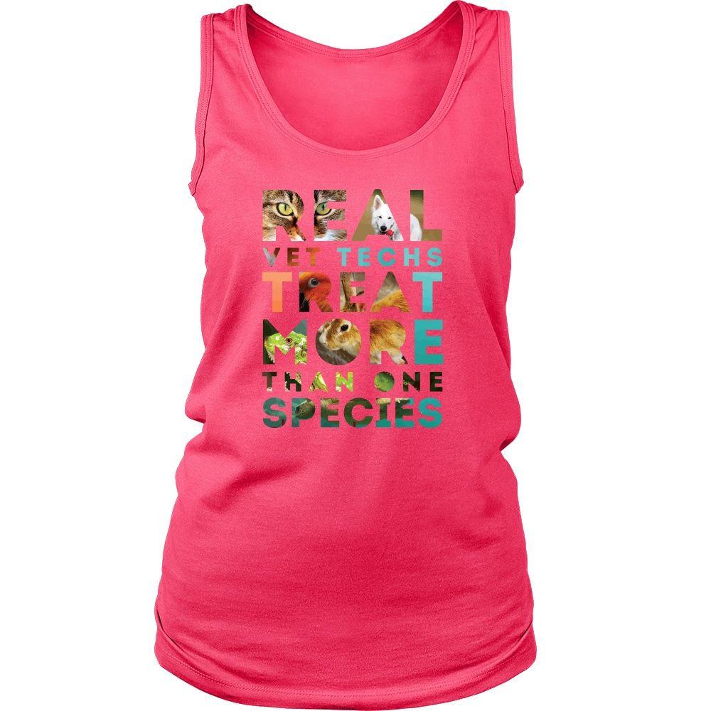 Veterinary Tank Top - Real Vet Techs treat more than one species-T-shirt-Teelime | shirts-hoodies-mugs