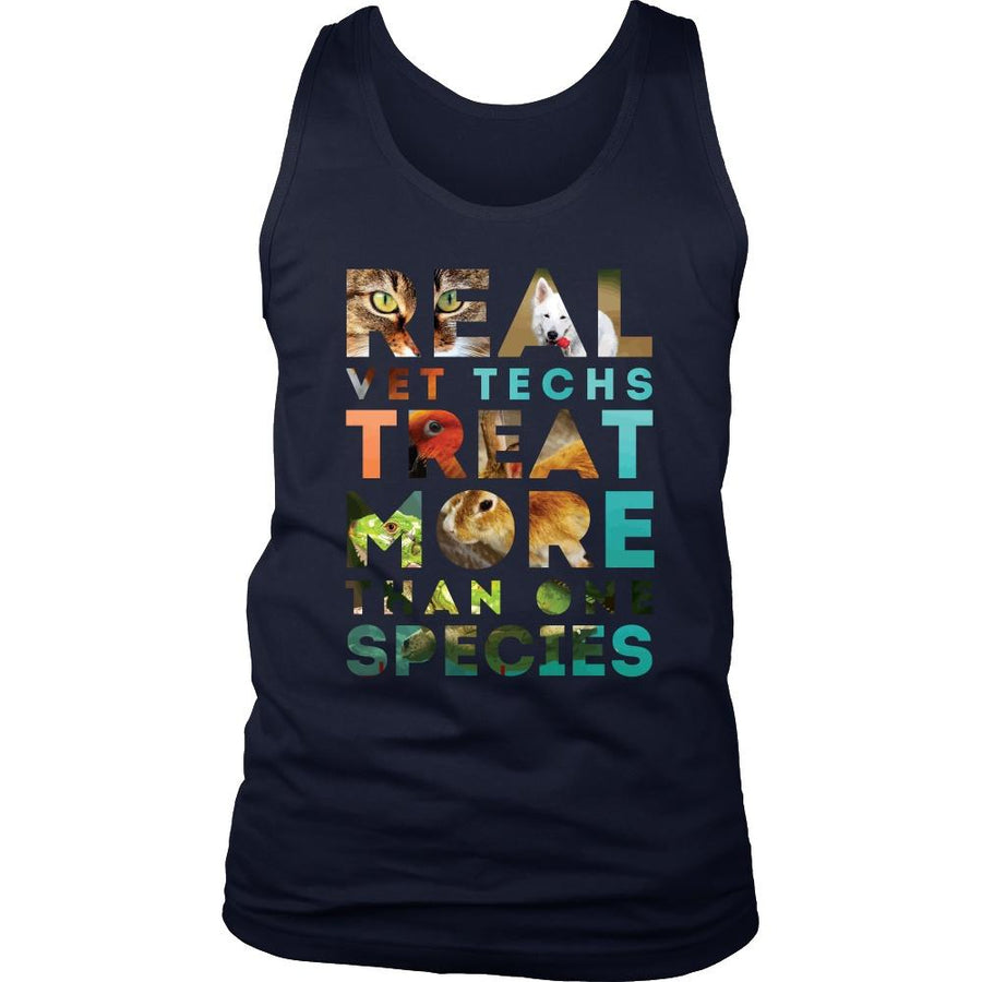 Veterinary Tank Top - Real Vet Techs treat more than one species-T-shirt-Teelime | shirts-hoodies-mugs
