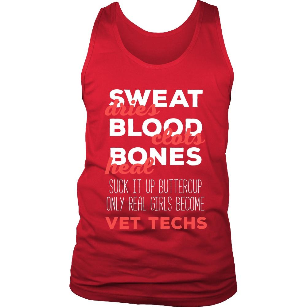 Veterinary Tank Top - Suck it up Buttercup Only Real Girls Become Vet Techs-T-shirt-Teelime | shirts-hoodies-mugs