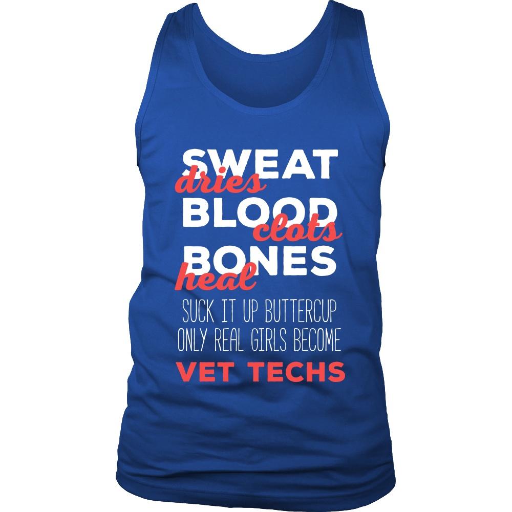 Veterinary Tank Top - Suck it up Buttercup Only Real Girls Become Vet Techs-T-shirt-Teelime | shirts-hoodies-mugs