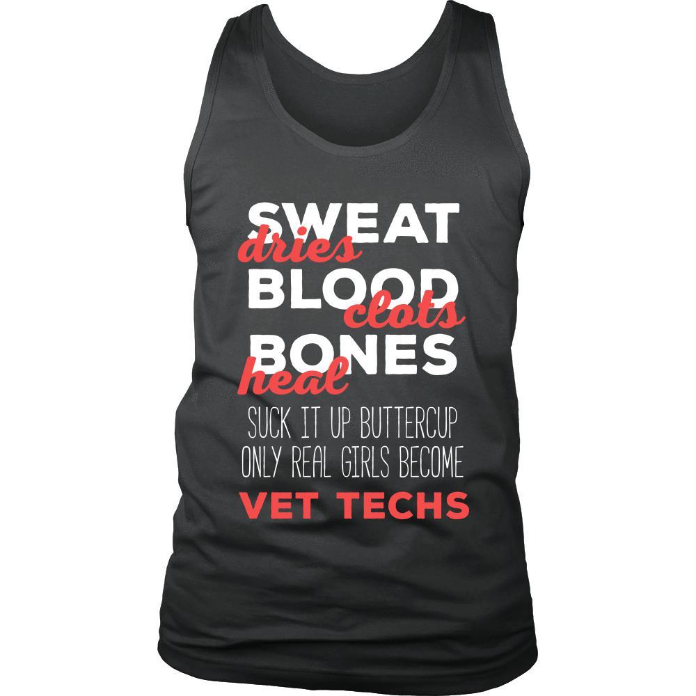 Veterinary Tank Top - Suck it up Buttercup Only Real Girls Become Vet Techs-T-shirt-Teelime | shirts-hoodies-mugs