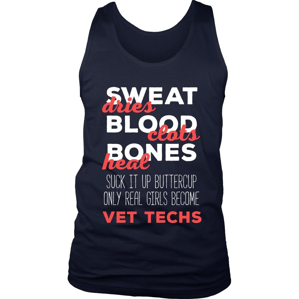 Veterinary Tank Top - Suck it up Buttercup Only Real Girls Become Vet Techs-T-shirt-Teelime | shirts-hoodies-mugs