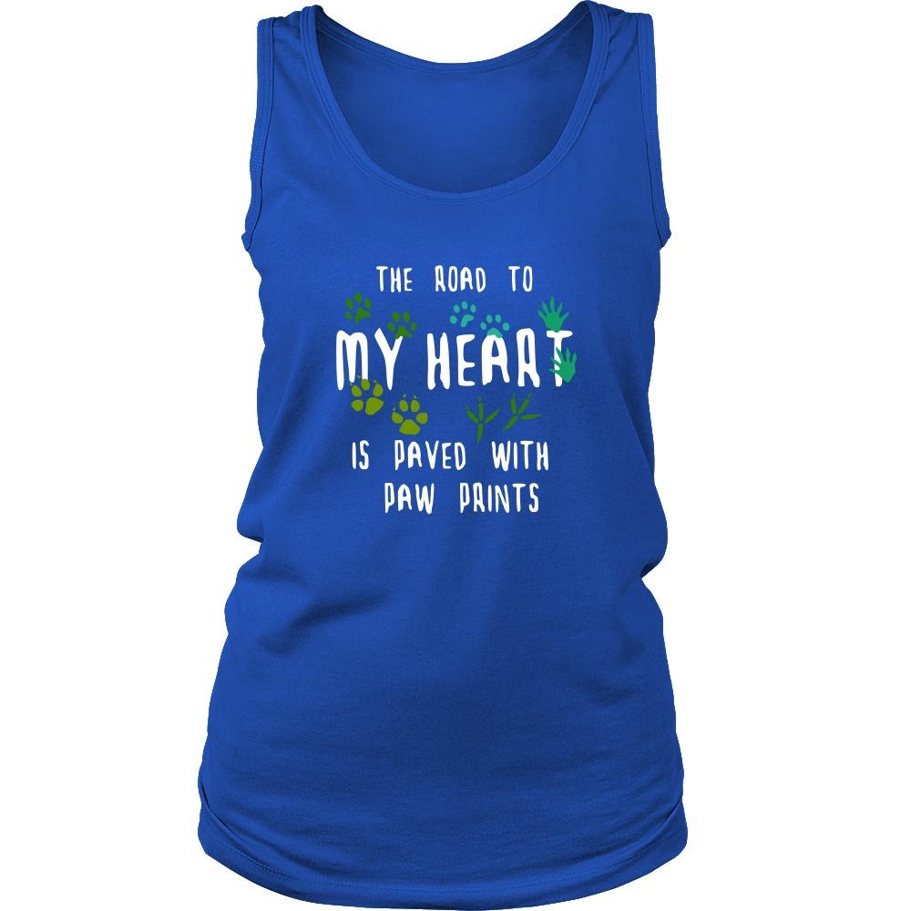 Veterinary Tank Top - The road to my heart is paved with paw prints-T-shirt-Teelime | shirts-hoodies-mugs