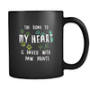 Veterinary The road to my heart is paved with paw prints 11oz Black Mug-Drinkware-Teelime | shirts-hoodies-mugs