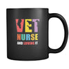 Veterinary Vet nurse and loving it 11oz Black Mug-Drinkware-Teelime | shirts-hoodies-mugs