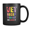 Veterinary Vet receptionist and loving it 11oz Black Mug-Drinkware-Teelime | shirts-hoodies-mugs