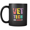 Veterinary Vet tech and loving it 11oz Black Mug-Drinkware-Teelime | shirts-hoodies-mugs
