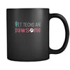 Veterinary Vet techs are pawsome 11oz Black Mug-Drinkware-Teelime | shirts-hoodies-mugs