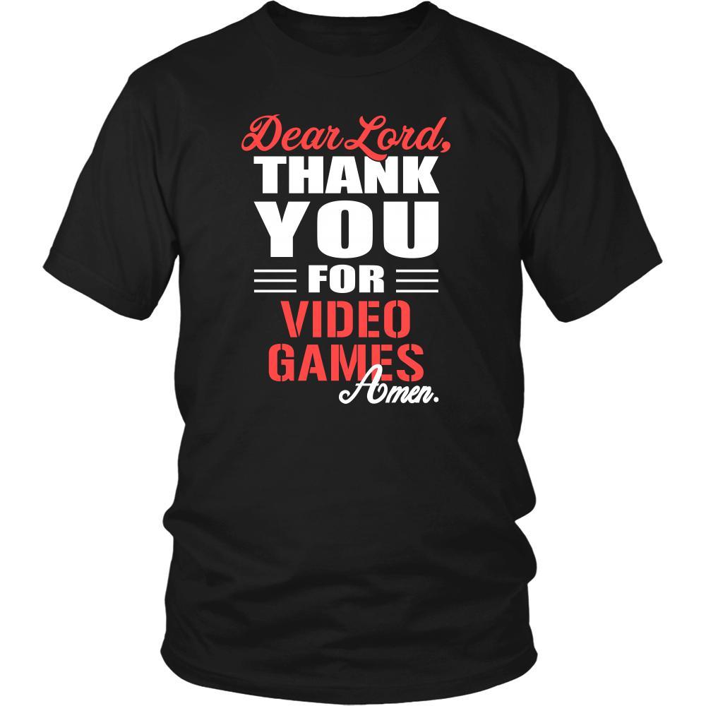 Video Game Shirt - Dear Lord, thank you for Video Game Amen- Hobby-T-shirt-Teelime | shirts-hoodies-mugs