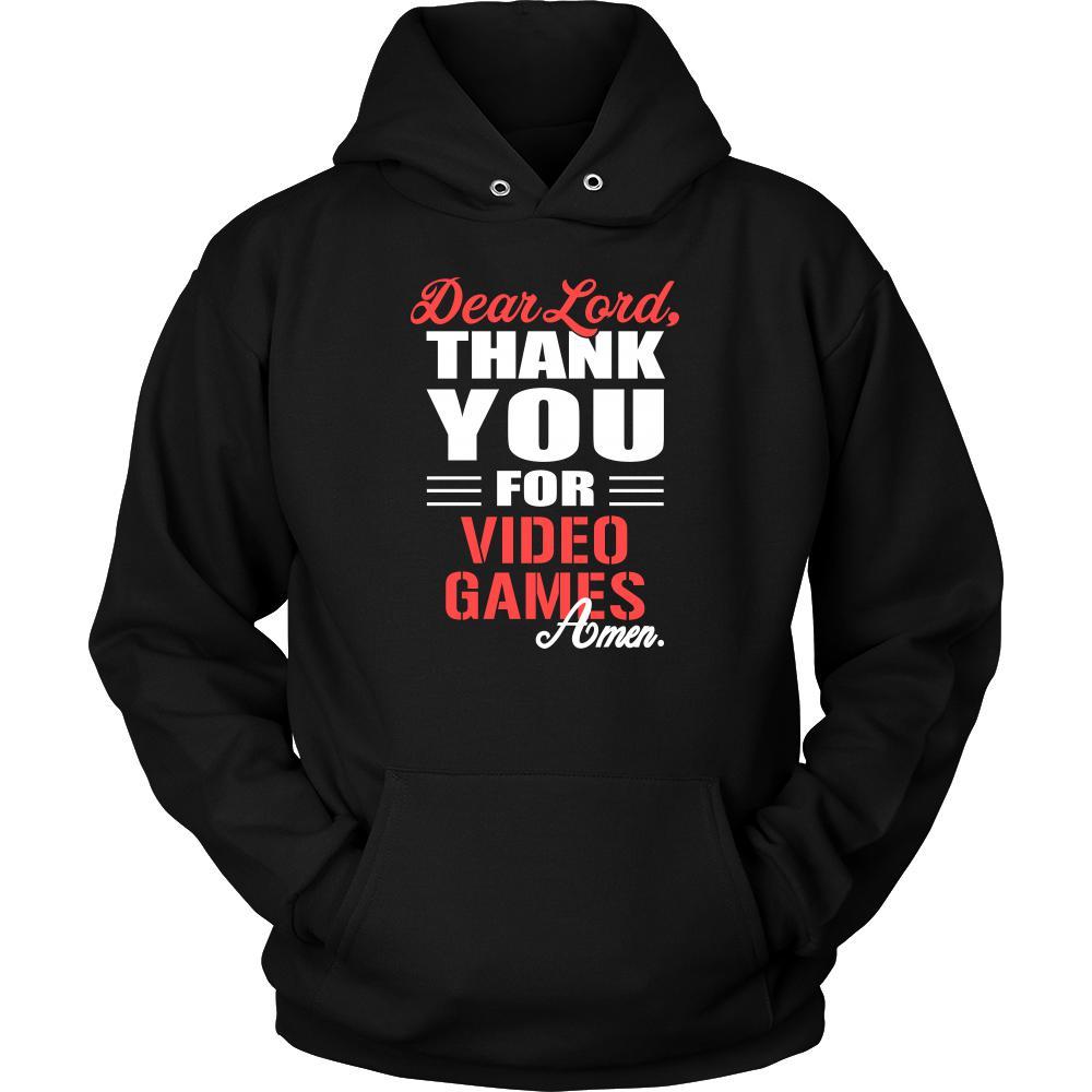 Video Game Shirt - Dear Lord, thank you for Video Game Amen- Hobby-T-shirt-Teelime | shirts-hoodies-mugs