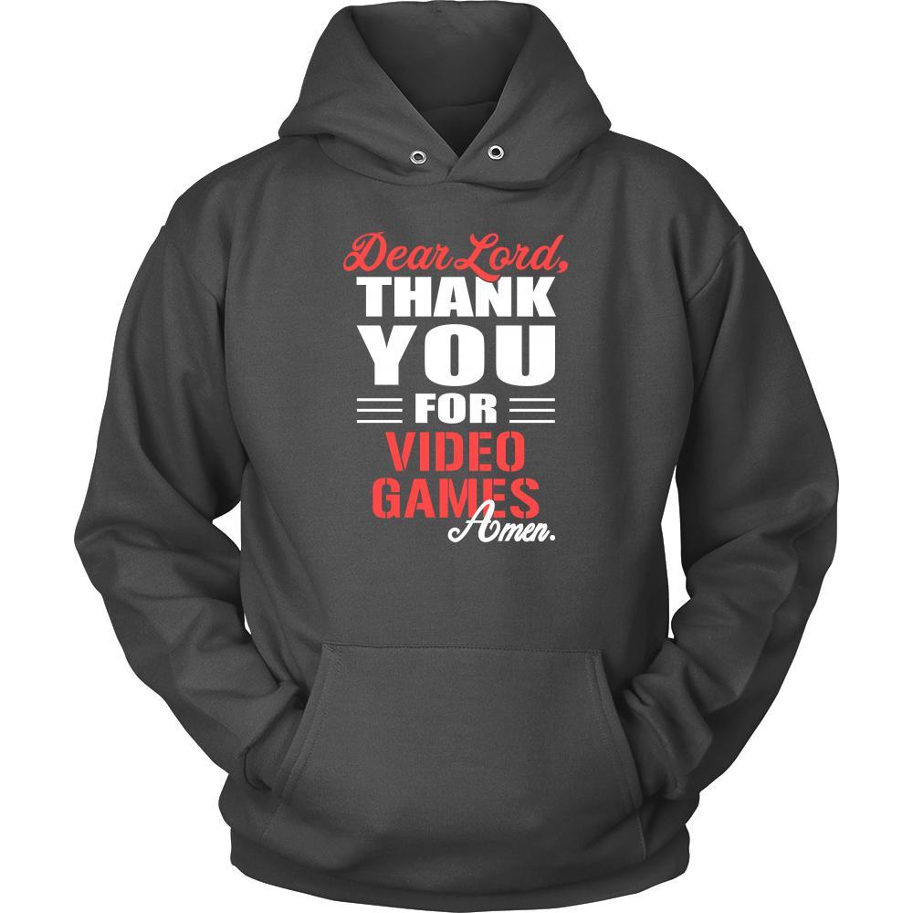 Video Game Shirt - Dear Lord, thank you for Video Game Amen- Hobby-T-shirt-Teelime | shirts-hoodies-mugs