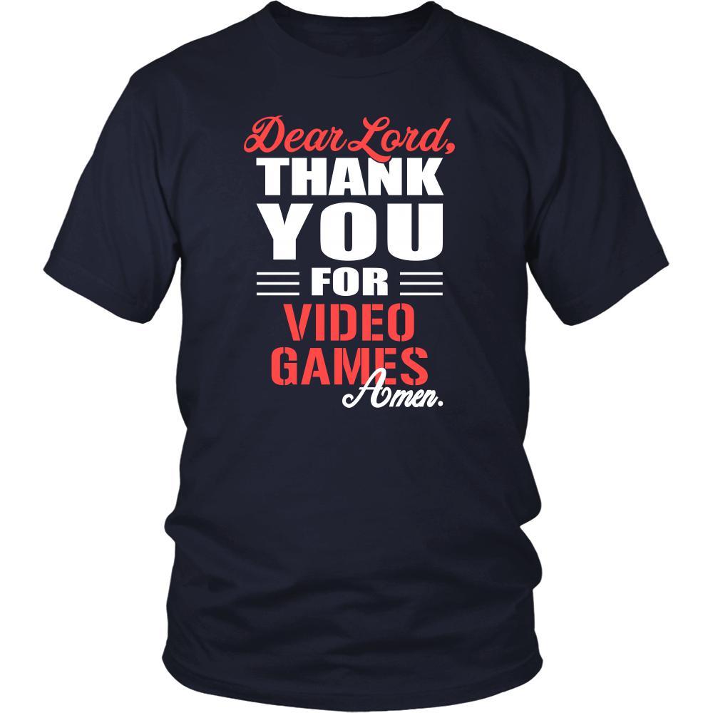 Video Game Shirt - Dear Lord, thank you for Video Game Amen- Hobby-T-shirt-Teelime | shirts-hoodies-mugs