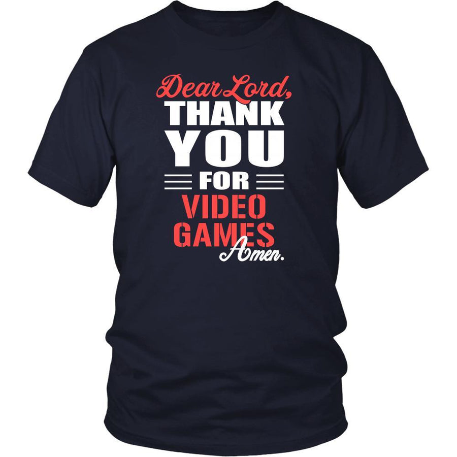 Video Game Shirt - Dear Lord, thank you for Video Game Amen- Hobby-T-shirt-Teelime | shirts-hoodies-mugs