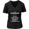 Video Gamer - I play Video Games because punching people is frowned upo - Hobby Shirt-T-shirt-Teelime | shirts-hoodies-mugs