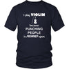 Violin - I play Violin because punching people is frowned upon - Music Instrument Shirt-T-shirt-Teelime | shirts-hoodies-mugs