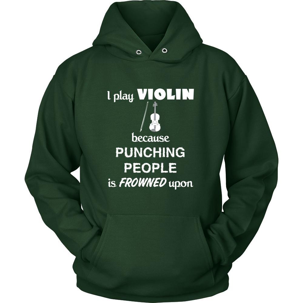 Violin - I play Violin because punching people is frowned upon - Music Instrument Shirt-T-shirt-Teelime | shirts-hoodies-mugs