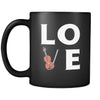 Violin mug - LOVE Violin - 11oz Black Mug-Drinkware-Teelime | shirts-hoodies-mugs
