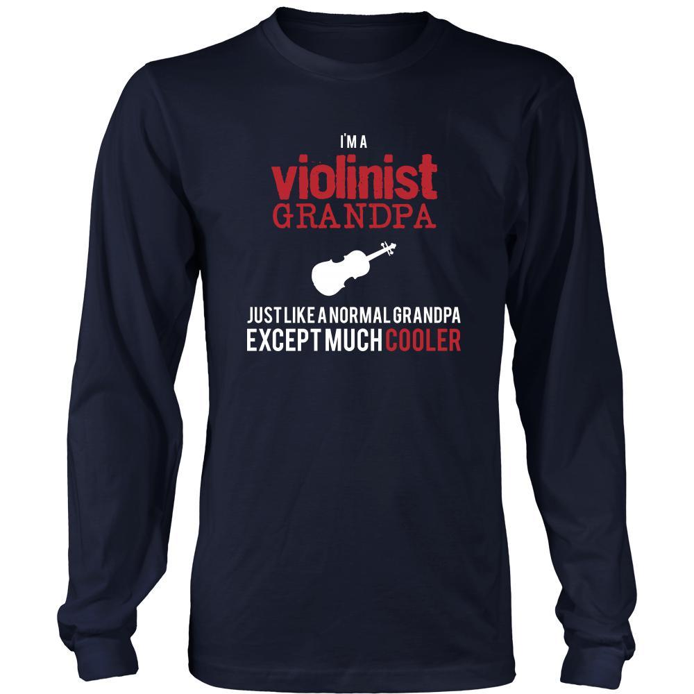 Violin Shirt - I'm a violinist grandpa just like a normal grandpa except much cooler Grandfather Hobby Gift-T-shirt-Teelime | shirts-hoodies-mugs