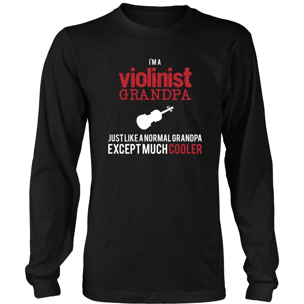Violin Shirt - I'm a violinist grandpa just like a normal grandpa except much cooler Grandfather Hobby Gift-T-shirt-Teelime | shirts-hoodies-mugs