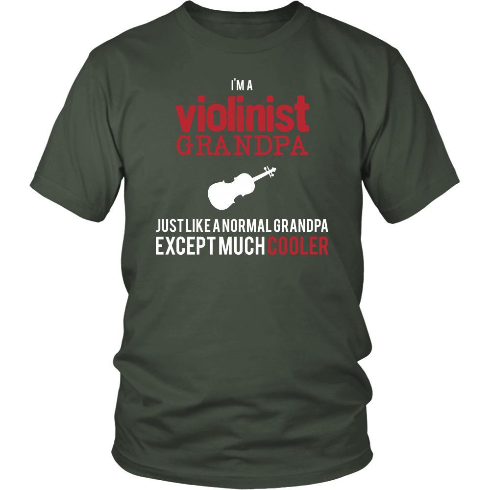 Violin Shirt - I'm a violinist grandpa just like a normal grandpa except much cooler Grandfather Hobby Gift-T-shirt-Teelime | shirts-hoodies-mugs