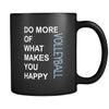 Volleyball Cup - Do more of what makes you happy Volleyball Sport Gift, 11 oz Black Mug-Drinkware-Teelime | shirts-hoodies-mugs