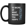 Volleyball Cup - Do more of what makes you happy Volleyball Sport Gift, 11 oz Black Mug-Drinkware-Teelime | shirts-hoodies-mugs
