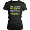 Volleyball Shirt - Sorry If I Looked Interested, I think about Volleyball - Sport Gift-T-shirt-Teelime | shirts-hoodies-mugs