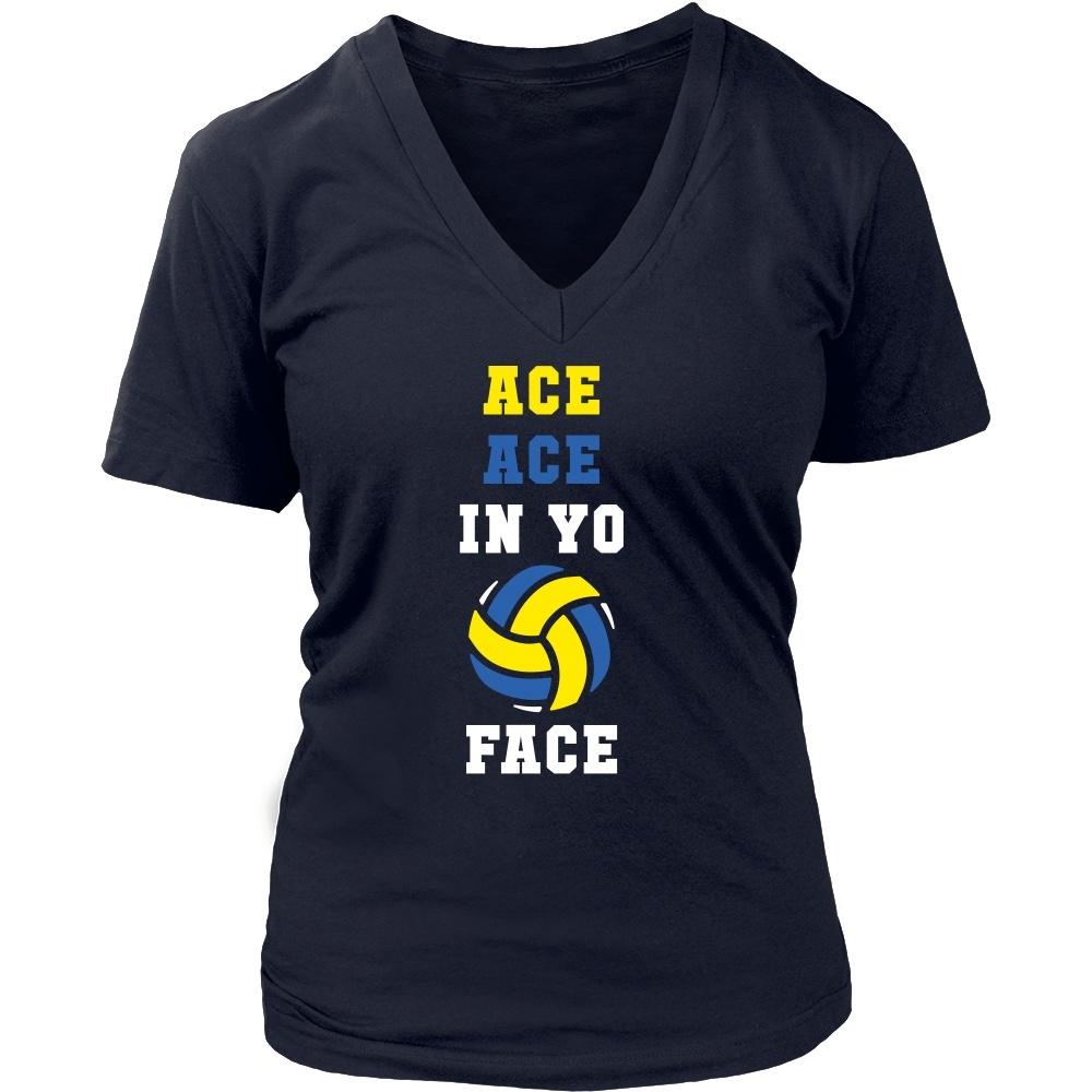 Volleyball T Shirt - Ace ace in yo face-T-shirt-Teelime | shirts-hoodies-mugs