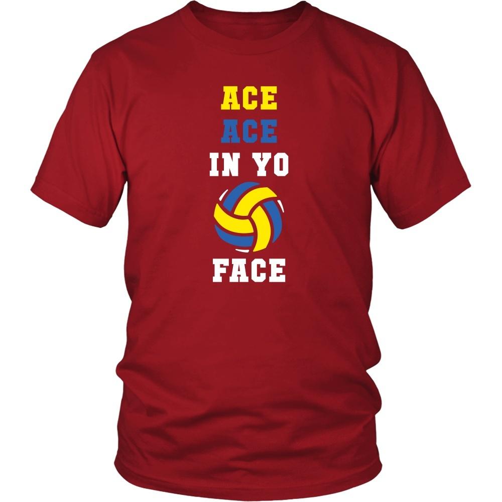 Volleyball T Shirt - Ace ace in yo face-T-shirt-Teelime | shirts-hoodies-mugs