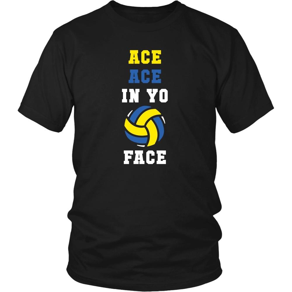 Volleyball T Shirt - Ace ace in yo face-T-shirt-Teelime | shirts-hoodies-mugs