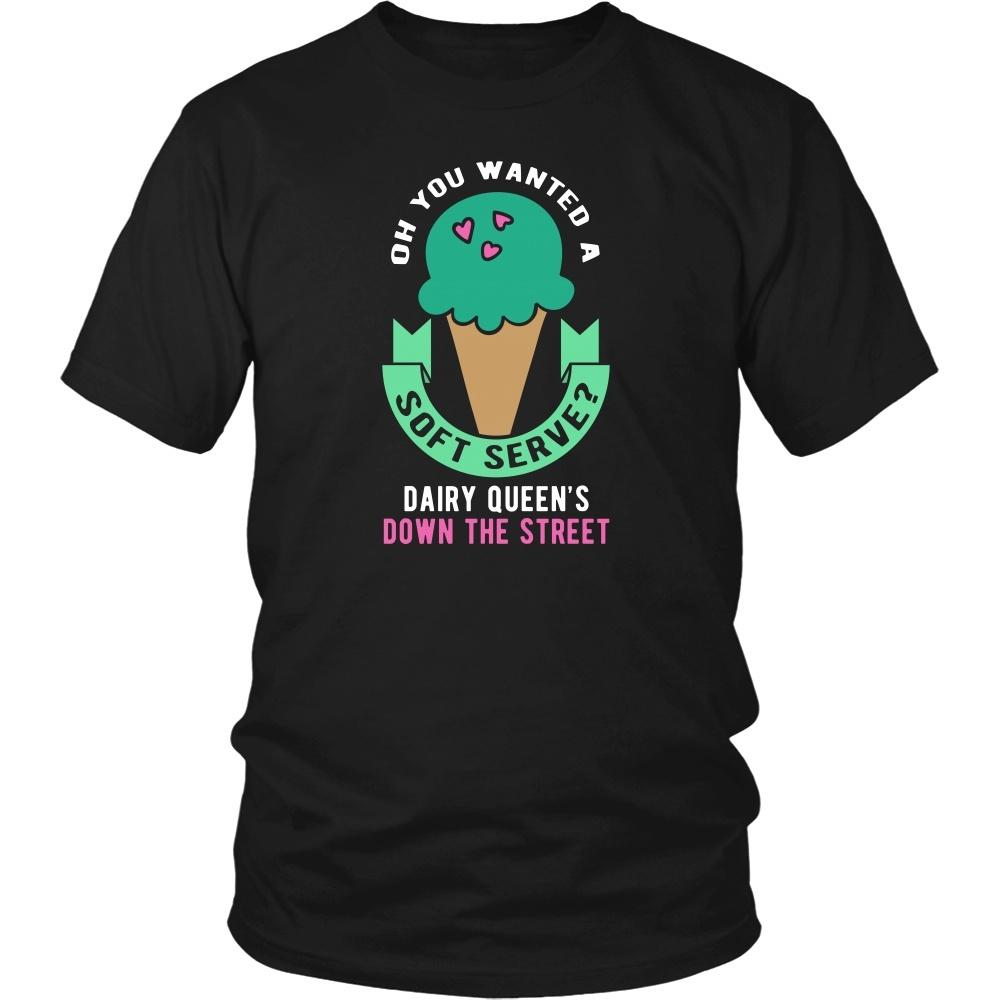 Volleyball T Shirt - Oh you wanted a soft serve? Dairy Queen's down the street-T-shirt-Teelime | shirts-hoodies-mugs
