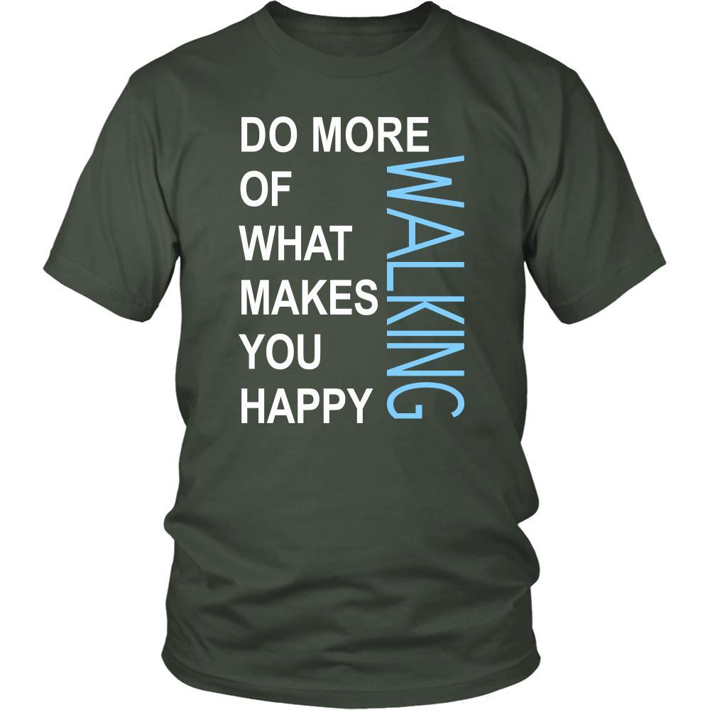 Walking Shirt - Do more of what makes you happy Walking- Hobby Gift-T-shirt-Teelime | shirts-hoodies-mugs