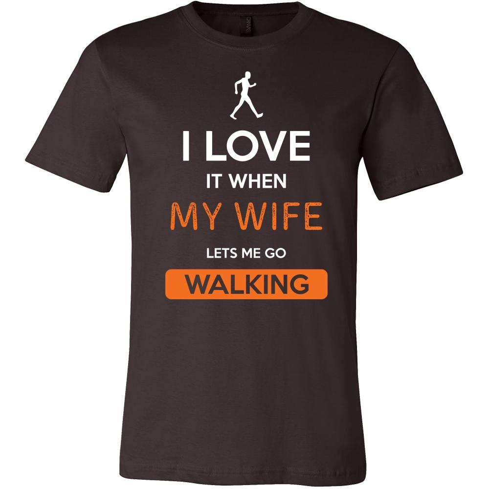 Walking Shirt - I love it when my wife lets me go Walking - Hobby Gift-T-shirt-Teelime | shirts-hoodies-mugs