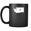 Washington Love Washington 11oz Black Mug-Drinkware-Teelime | shirts-hoodies-mugs