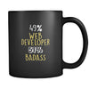 Web Developer 49% Web Developer 51% Badass 11oz Black Mug-Drinkware-Teelime | shirts-hoodies-mugs