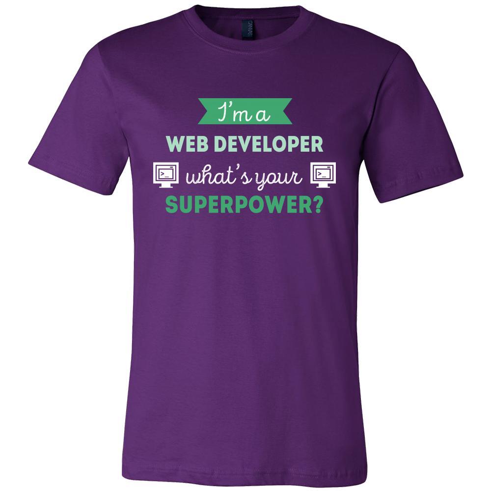 Web developer Shirt - I'm a Web developer, what's your superpower? - Profession Gift-T-shirt-Teelime | shirts-hoodies-mugs