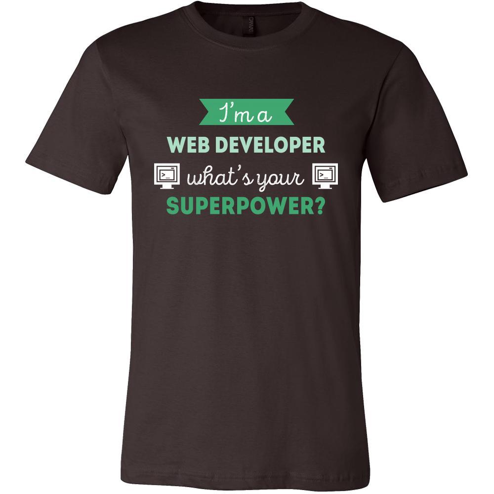 Web developer Shirt - I'm a Web developer, what's your superpower? - Profession Gift-T-shirt-Teelime | shirts-hoodies-mugs