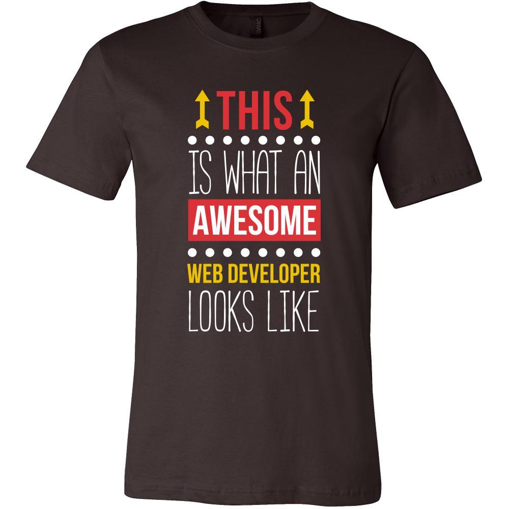 Web developer Shirt This is what an awesome Web developer looks like Profession Gift-T-shirt-Teelime | shirts-hoodies-mugs