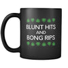Weed Blunt Hits And Bong Rips 11oz Black Mug-Drinkware-Teelime | shirts-hoodies-mugs