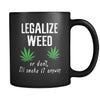 Weed Legalize Weed 11oz Black Mug-Drinkware-Teelime | shirts-hoodies-mugs