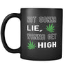 Weed Not Gonna Lie Wanna Get High 11oz Black Mug-Drinkware-Teelime | shirts-hoodies-mugs