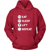 Weightlifting - Eat Sleep Lift Repeat - Weightlifting Hobby Shirt-T-shirt-Teelime | shirts-hoodies-mugs